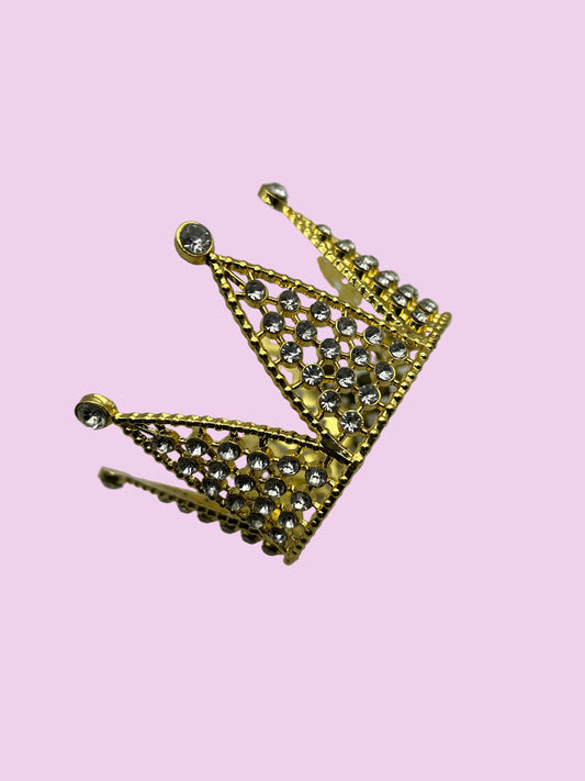 3 inch Diamond Pointed Gold Crown