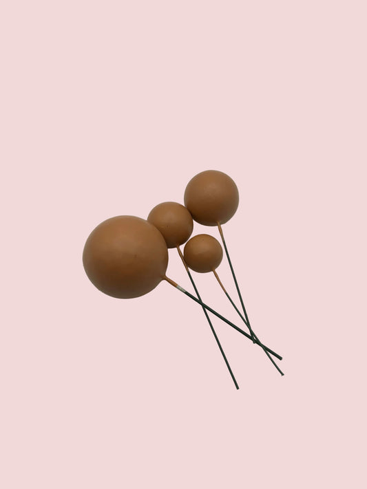 Cocoa Brown Faux Balls