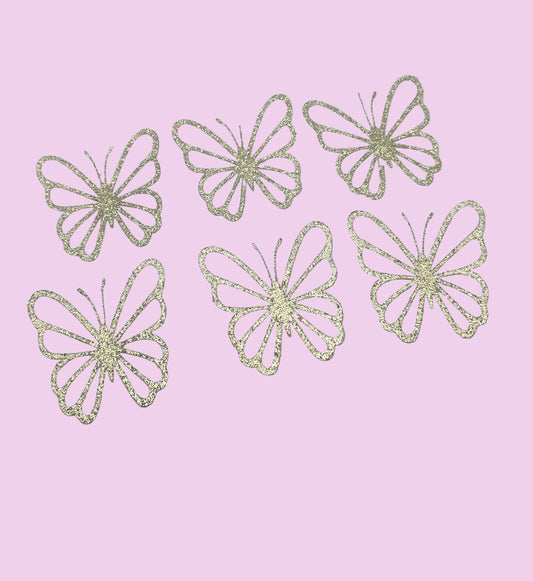Gold Glitter Butterflies
