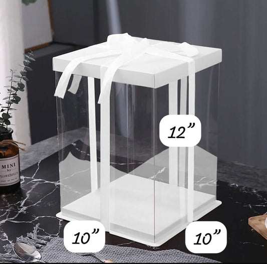 Transparent PVC box- 10x10x12”