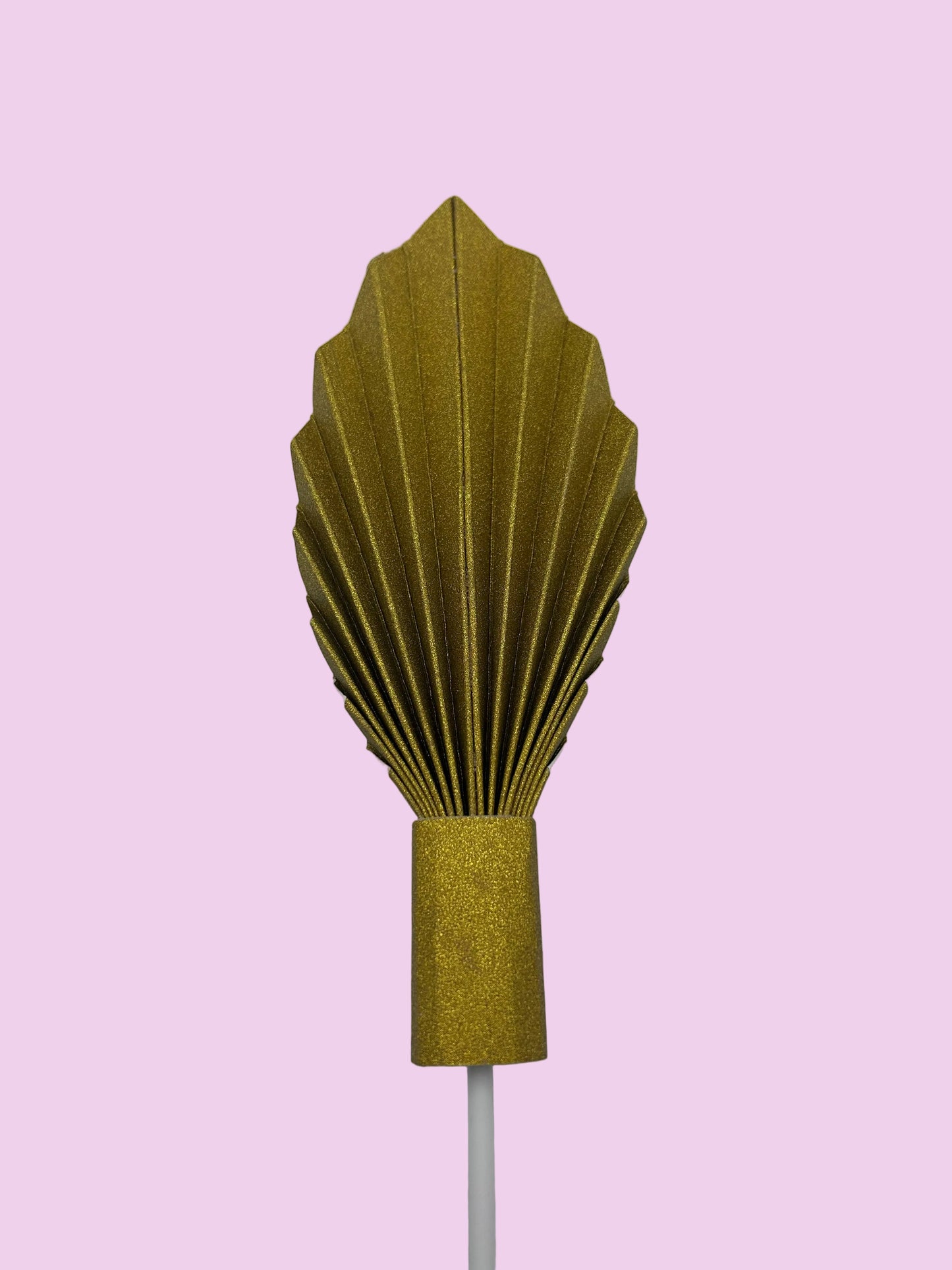 Glitter Gold Palm Leaf/Fan- 4 1/2”