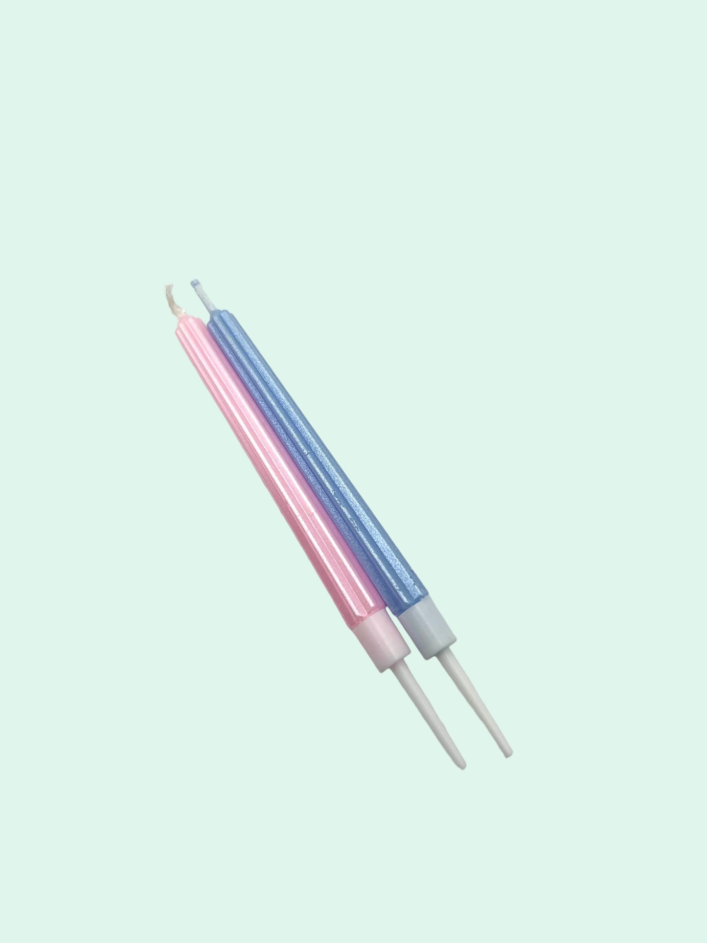 Pastel Pink and Blue Candles