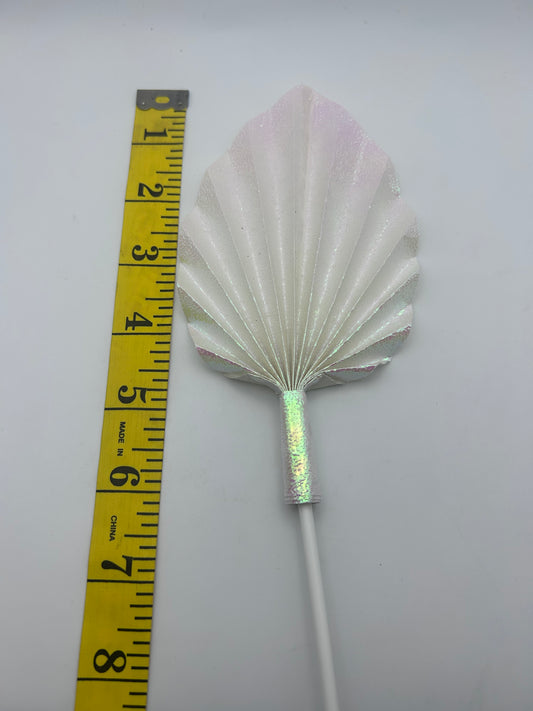 Medium Iridescent Palm Leaf/Fan- 5”