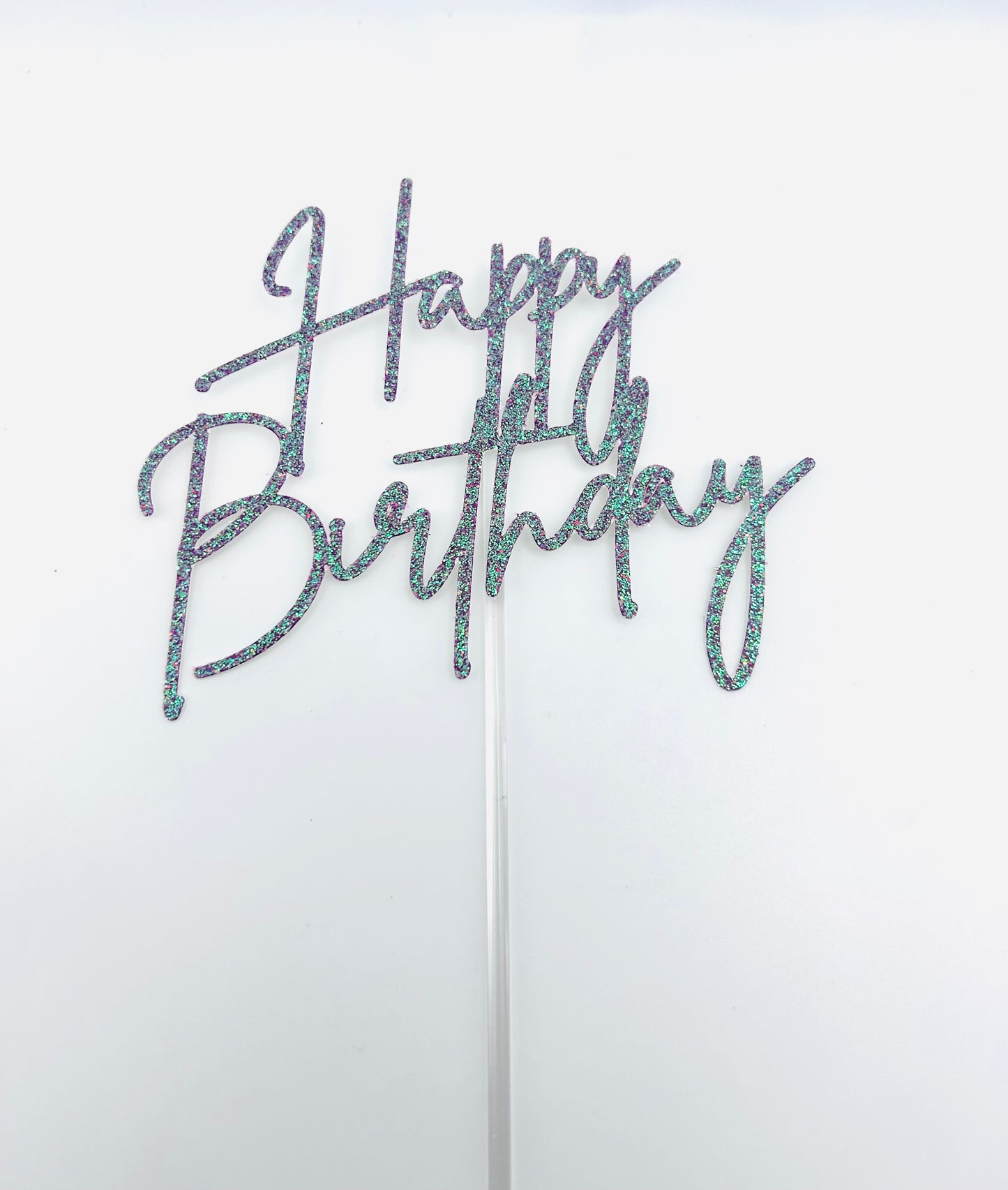 Happy Birthday- Purple Iridescent