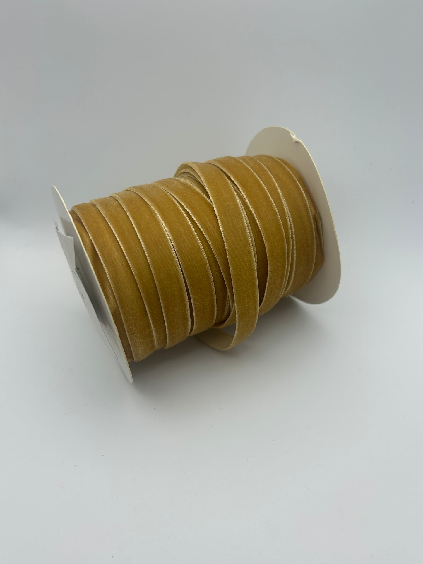 3/8 inch Velvet Ribbon- Matte Gold