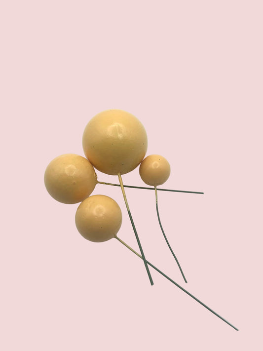 Yellow Faux Balls- Glossy