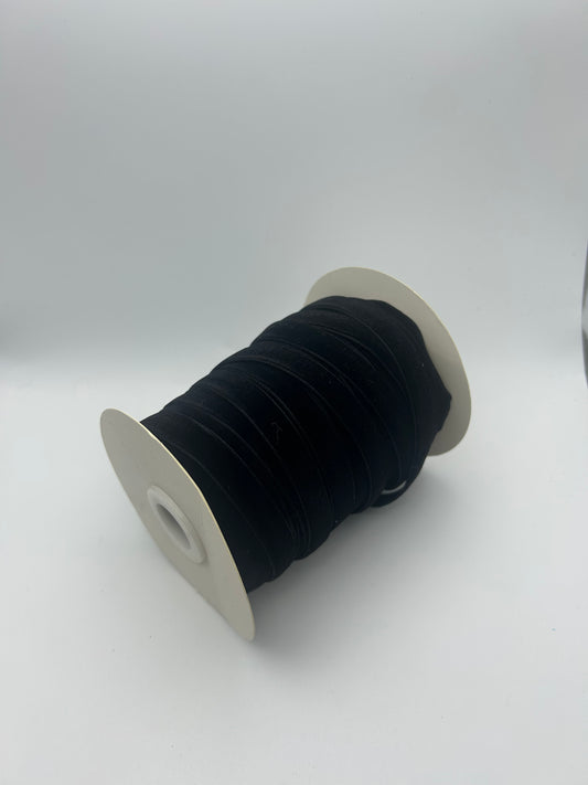 3/8 inch Velvet Ribbon- Black