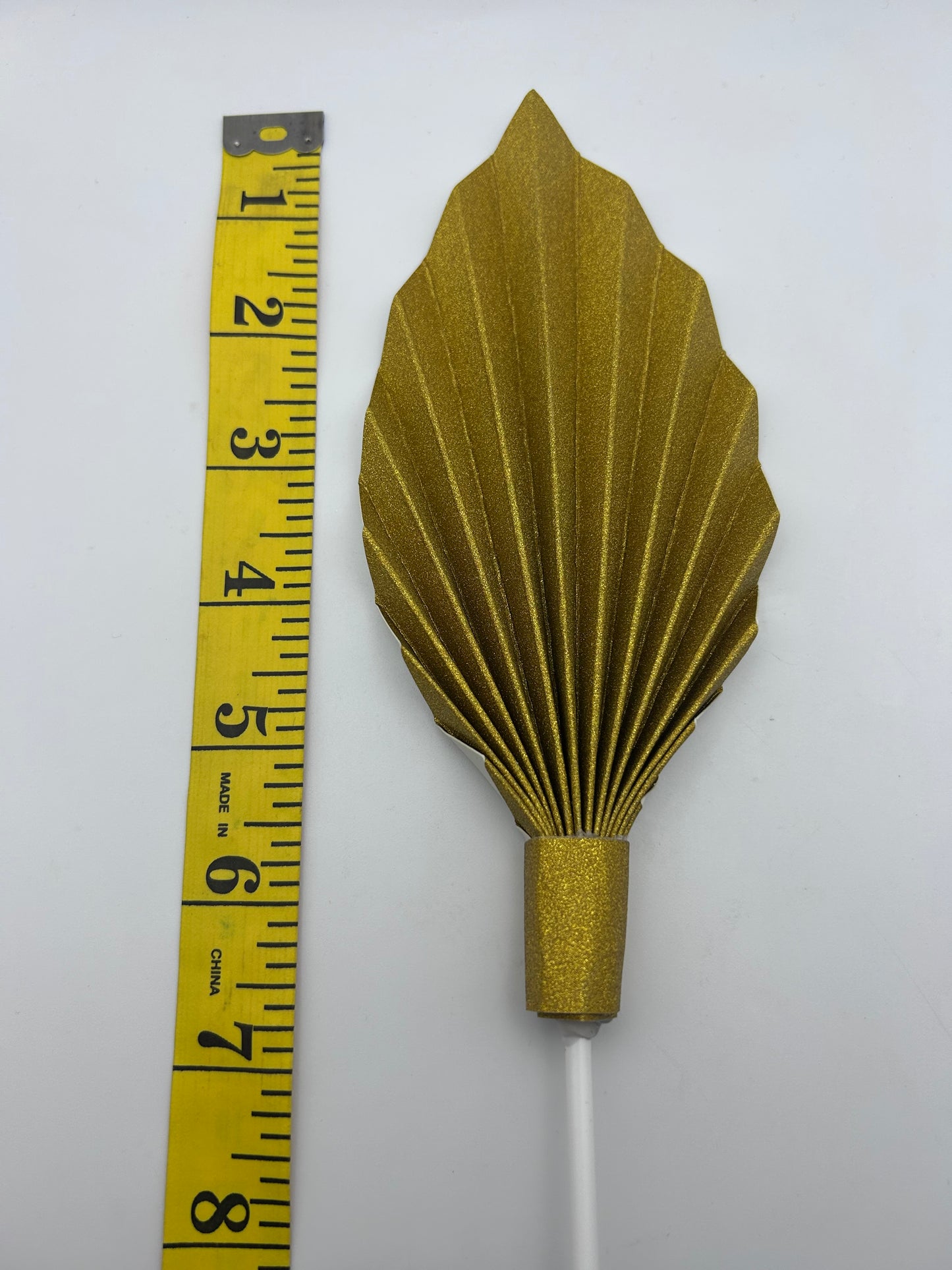 Glitter Gold Palm Leaf/Fan- 5 1/2”