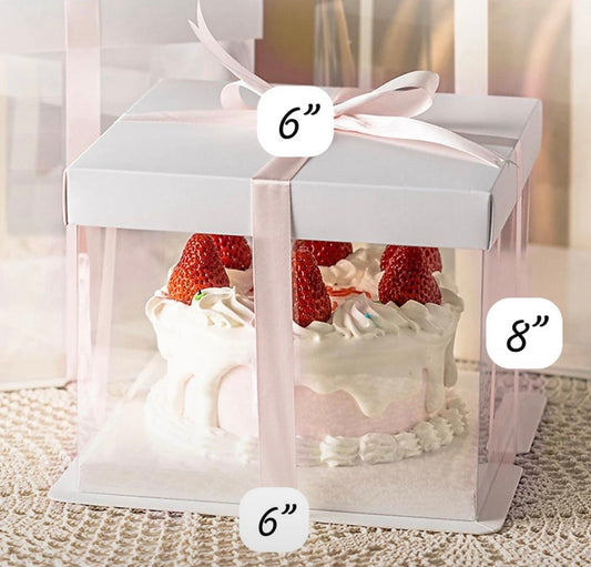 Transparent PVC box-6x6x8”