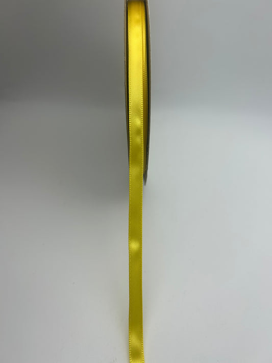1/4 inch Satin Ribbon- Yellow