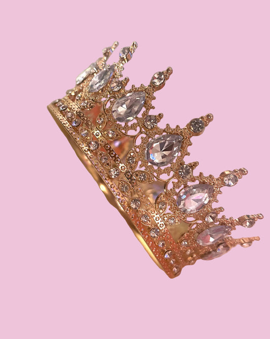 5 inch- Gold Diamond Gem Studded crown