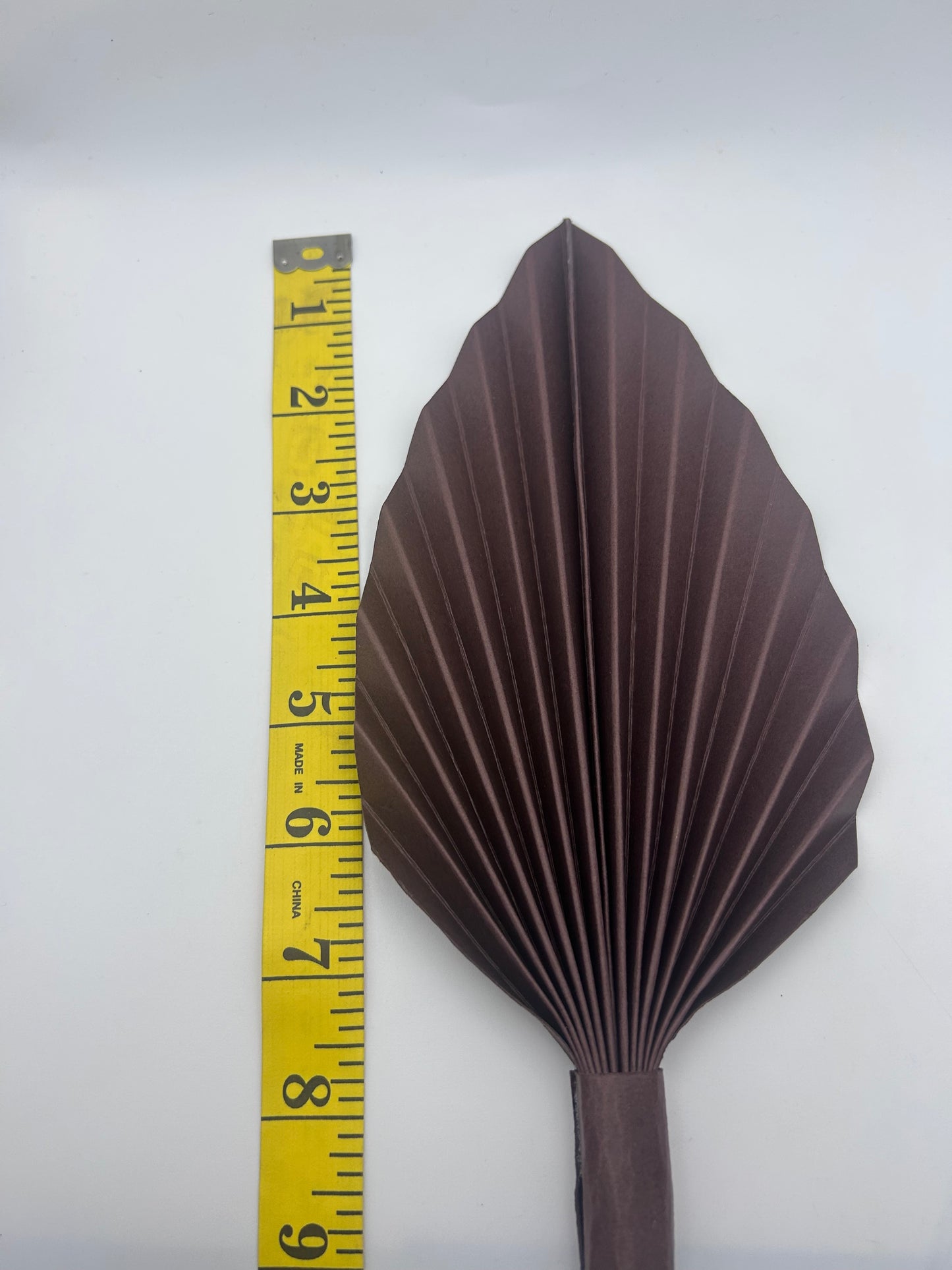 Large Brown Palm Leaf/Fan- 7 1/2”