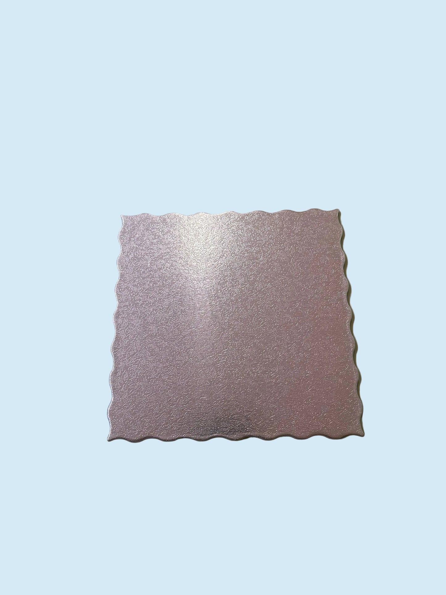 Silver Square Scalloped Diecut Board- 6 inch