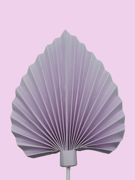 Lilac Palm Leaf/Fan- 8”