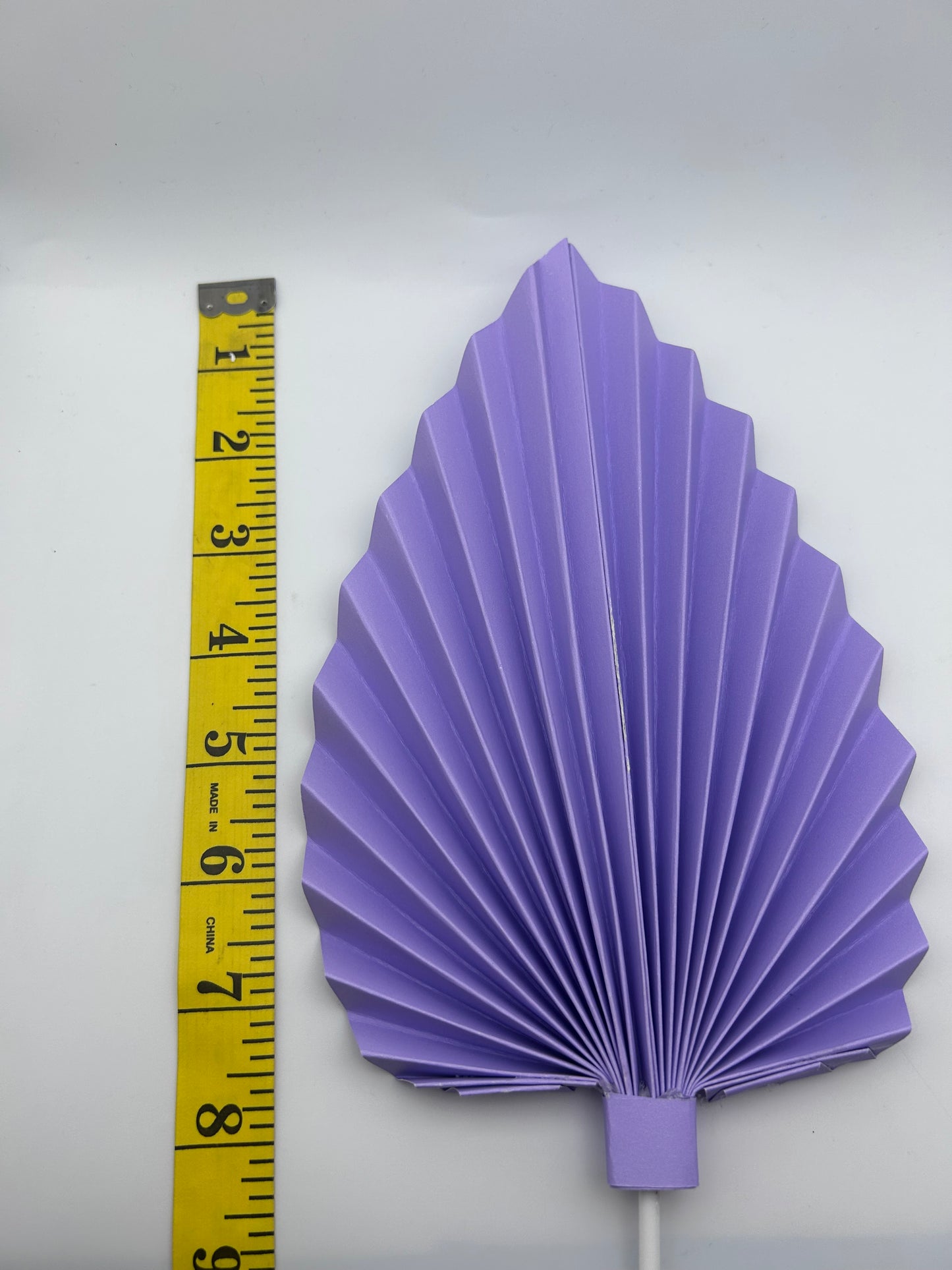 Large Lavender Palm Leaf/Fan- 8”