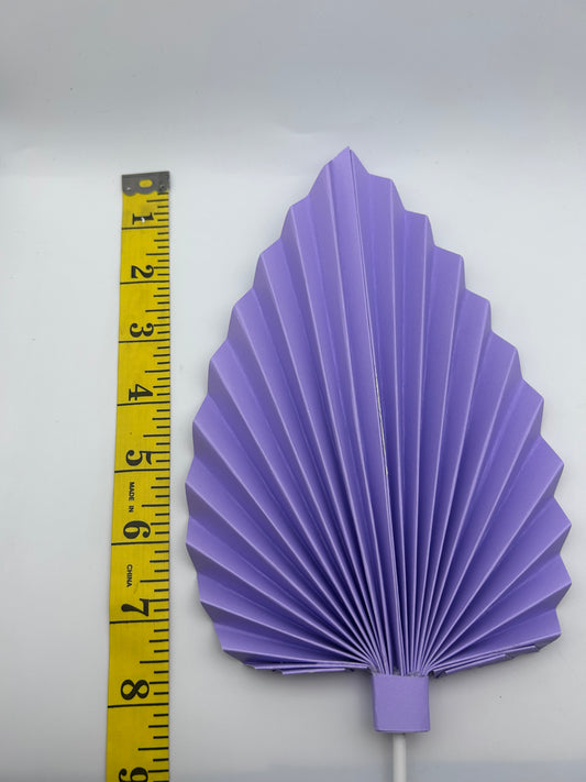 Large Lavender Palm Leaf/Fan- 8”