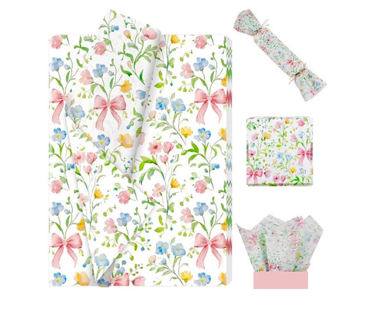 Greaseproof Wax Paper- Floral and Bows