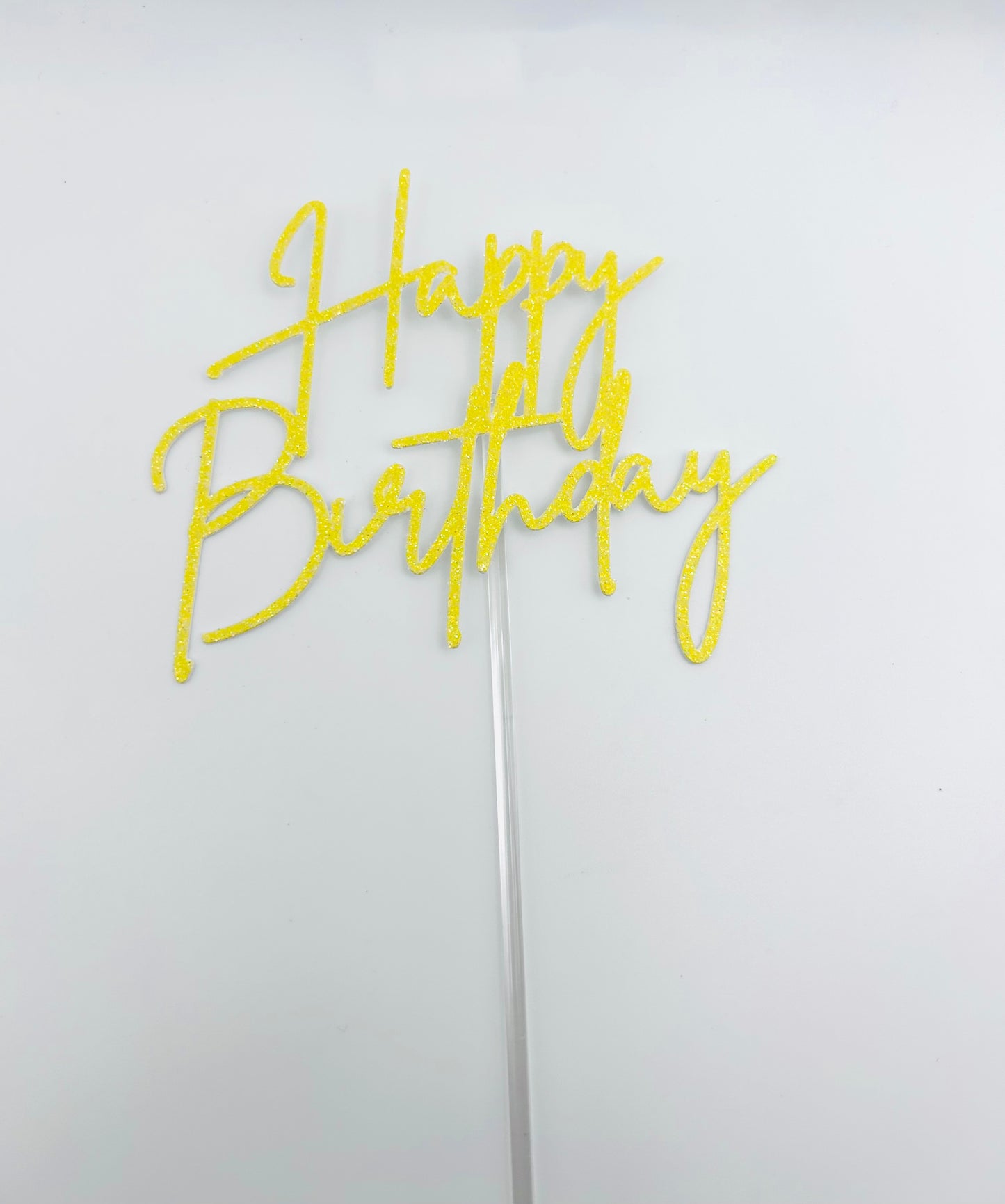 Happy Birthday- Glitter Yellow