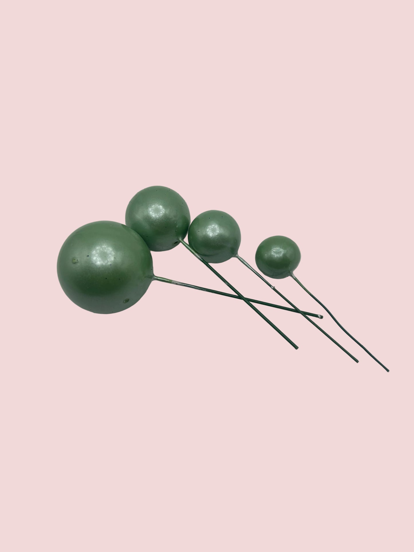 Pearlized Light Green Faux Balls