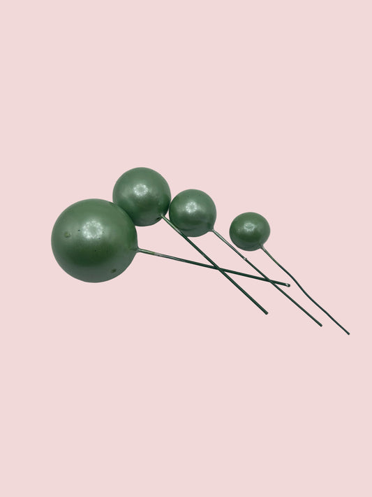Pearlized Light Green Faux Balls