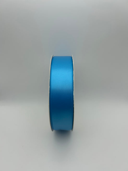 1 inch Satin Ribbon- Ocean blue