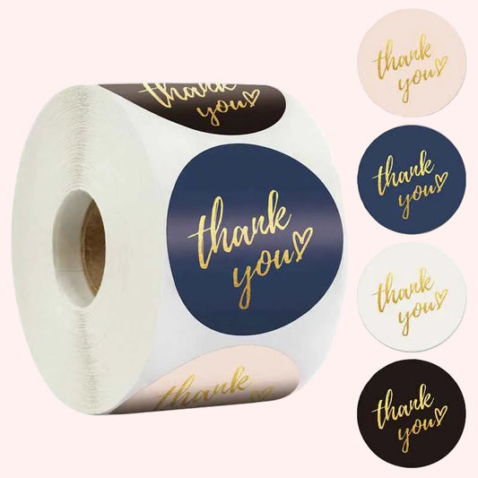 Thank you stickers- 4 colours