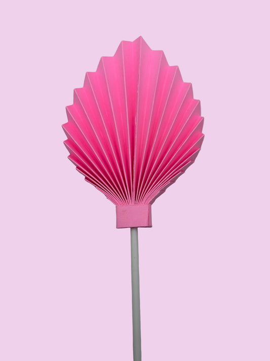 Pink Palm Leaf/Fan- 4 1/2”