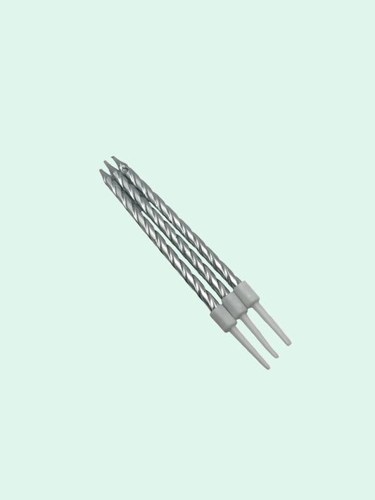 Silver Twisted Candles