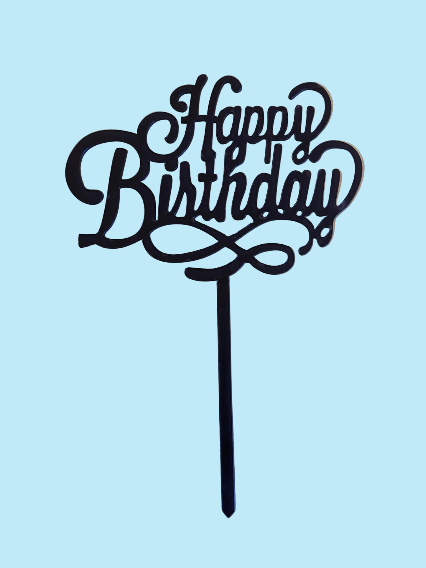 Happy Birthday- Black