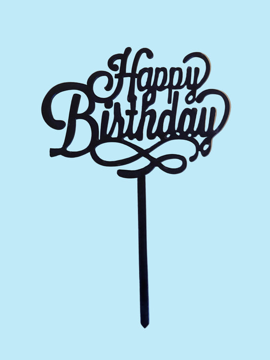 Happy Birthday- Black