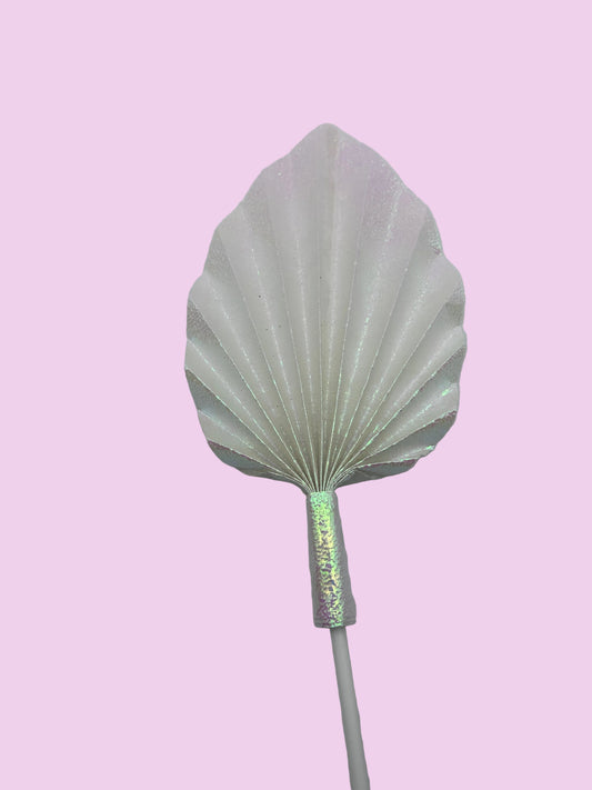 Medium Iridescent Palm Leaf/Fan- 5”