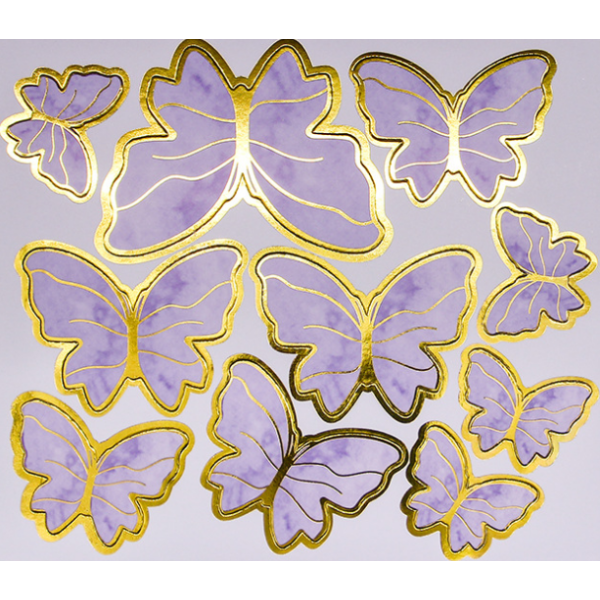 Purple Marbled Butterflies