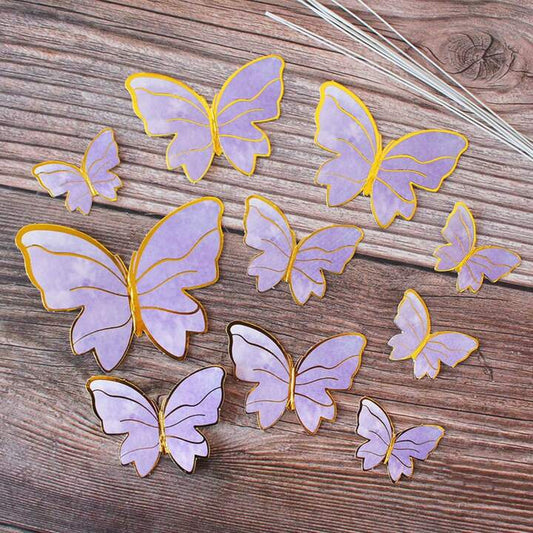 Purple Marbled Butterflies