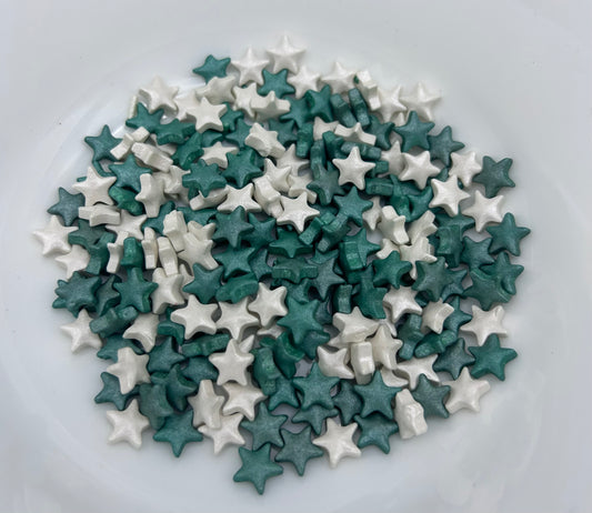 Green and white Stars