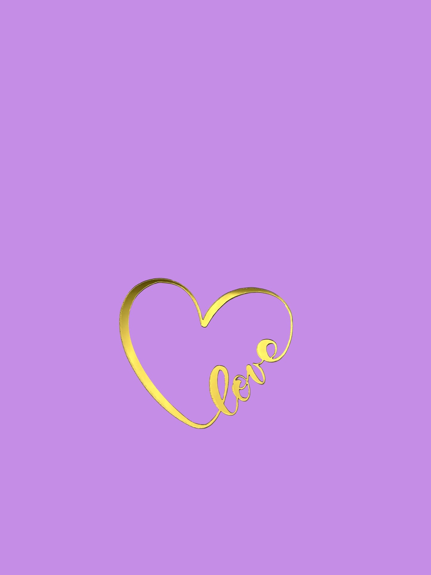 Heart with love topper