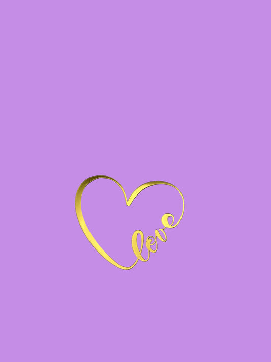 Heart with love topper