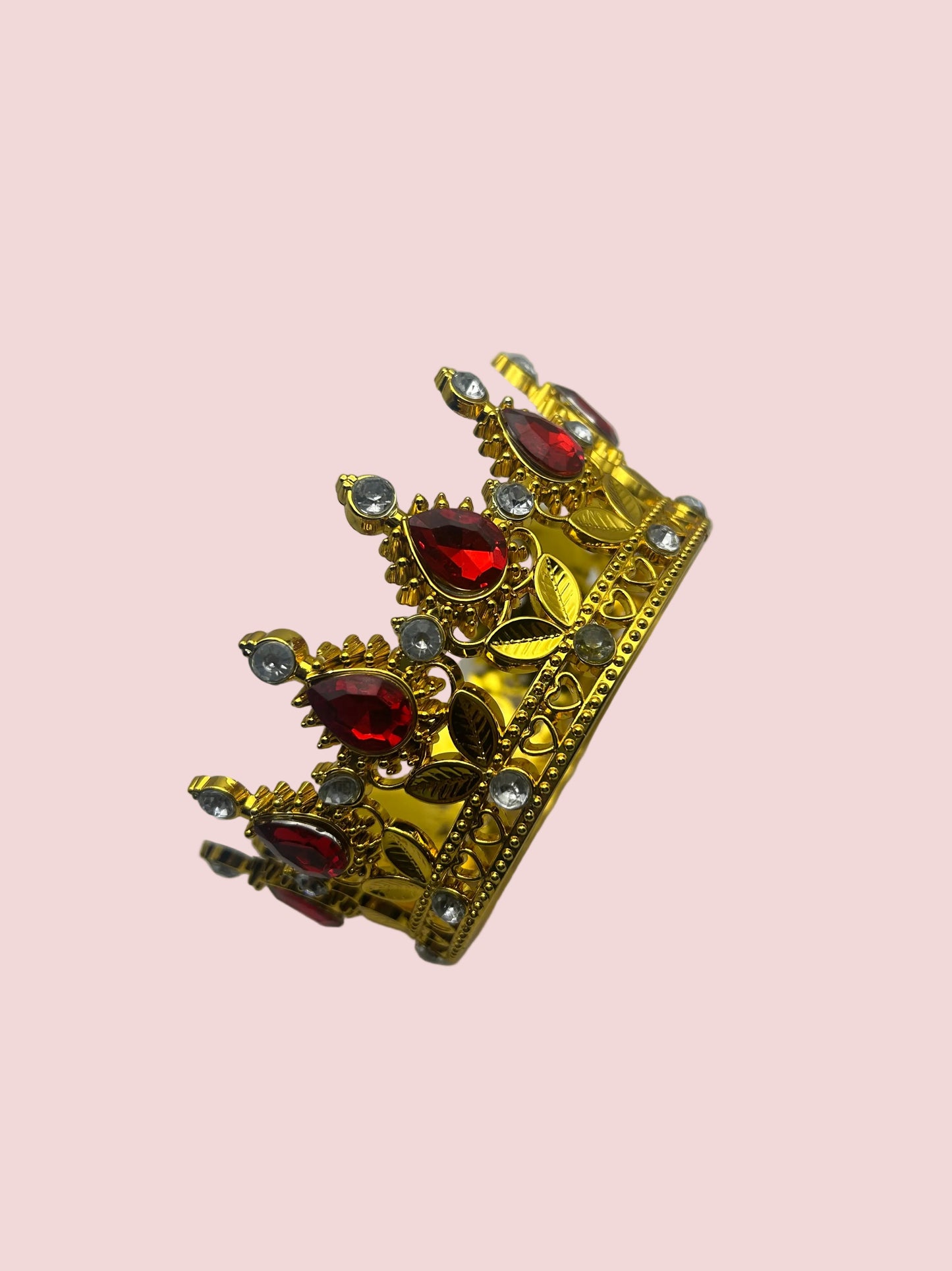 3 inch Ruby Red Gold Crown-LW