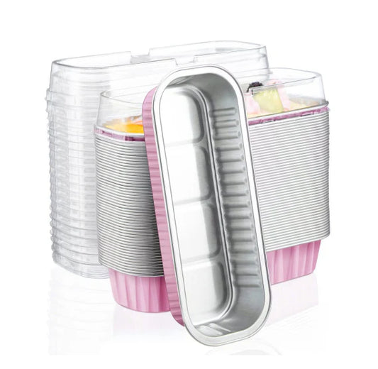 Mini Loaf Pans with lids- Pink