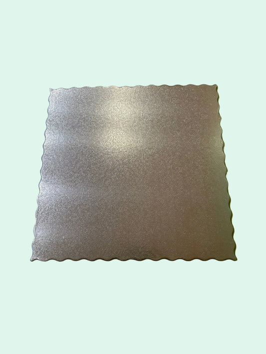 Silver Square Scalloped Diecut Board- 10 inch