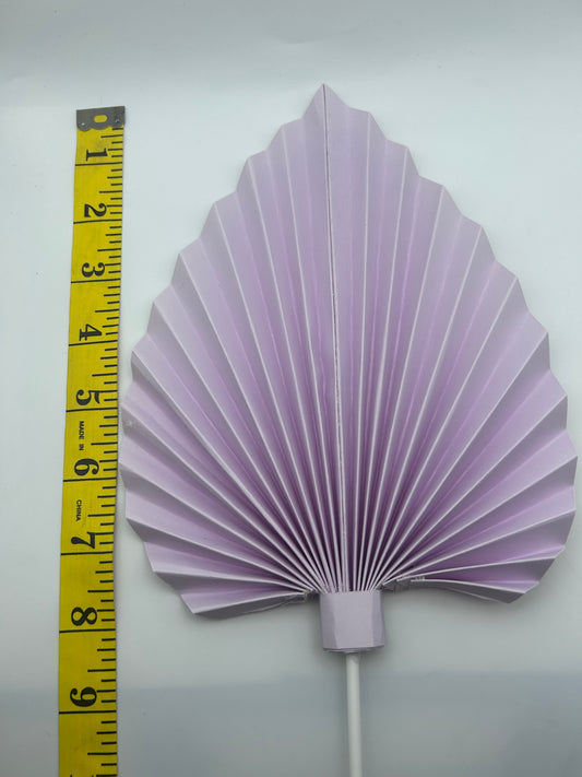 Lilac Palm Leaf/Fan- 8”