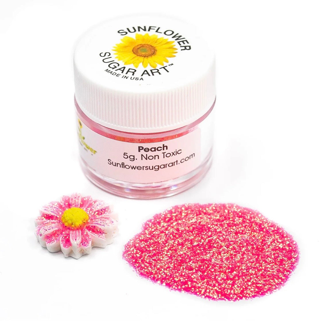 Sunflower Edible Glitter- Peach (Hot Pink Irl)