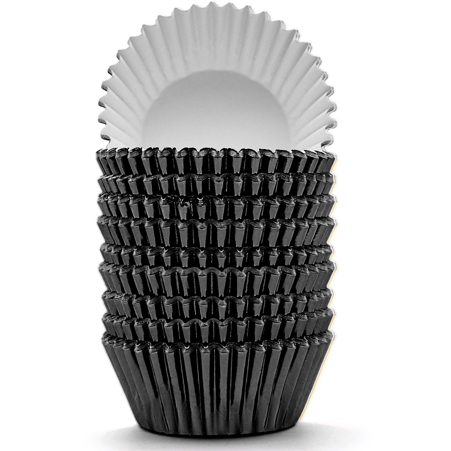 Regular Metallic Black Cupcake Liners