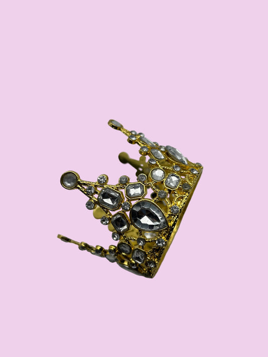 3 inch Diamond Gem Gold Crown