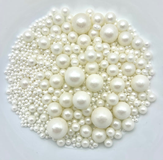 White Pearl Sprinkle Mix- Mixed
