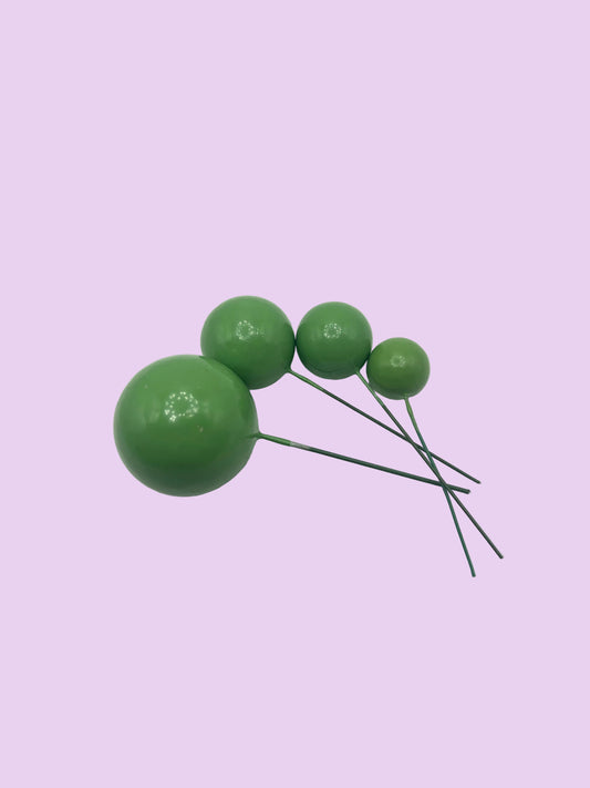 Green Faux Balls- Glossy