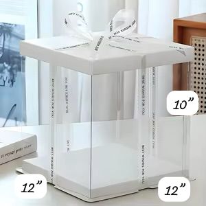Transparent PVC boxes- 12”x12”x10”