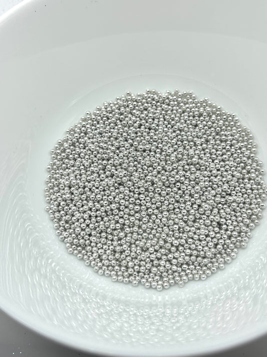 Metallic Silver Sprinkles- 1mm
