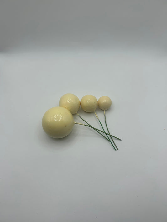 Pastel Yellow Faux Balls- Glossy