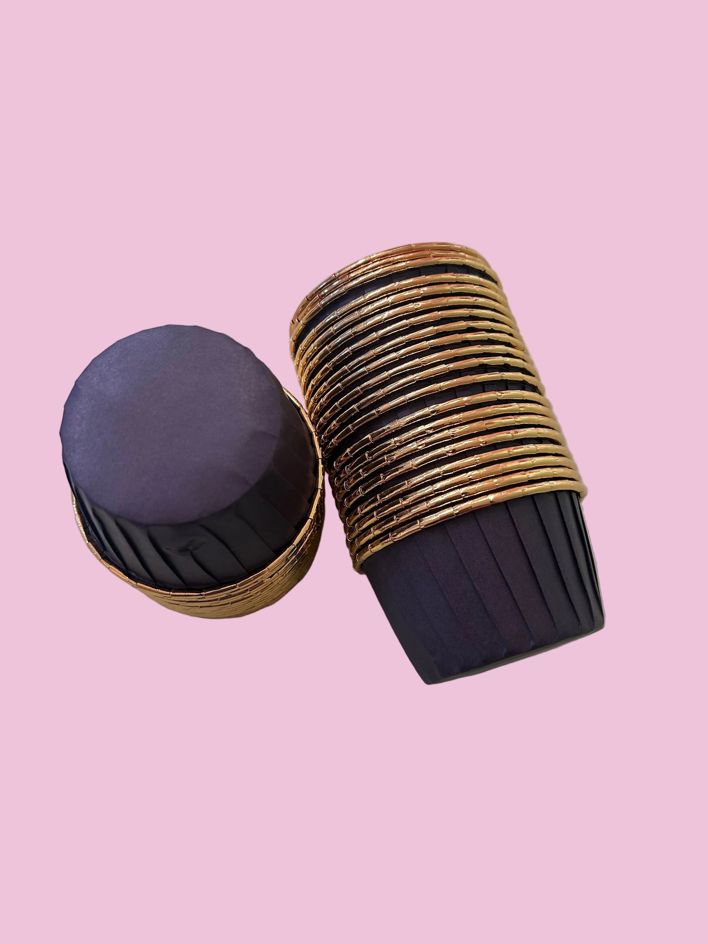 Dark brown Metallic Cupcake liner- 34pcs