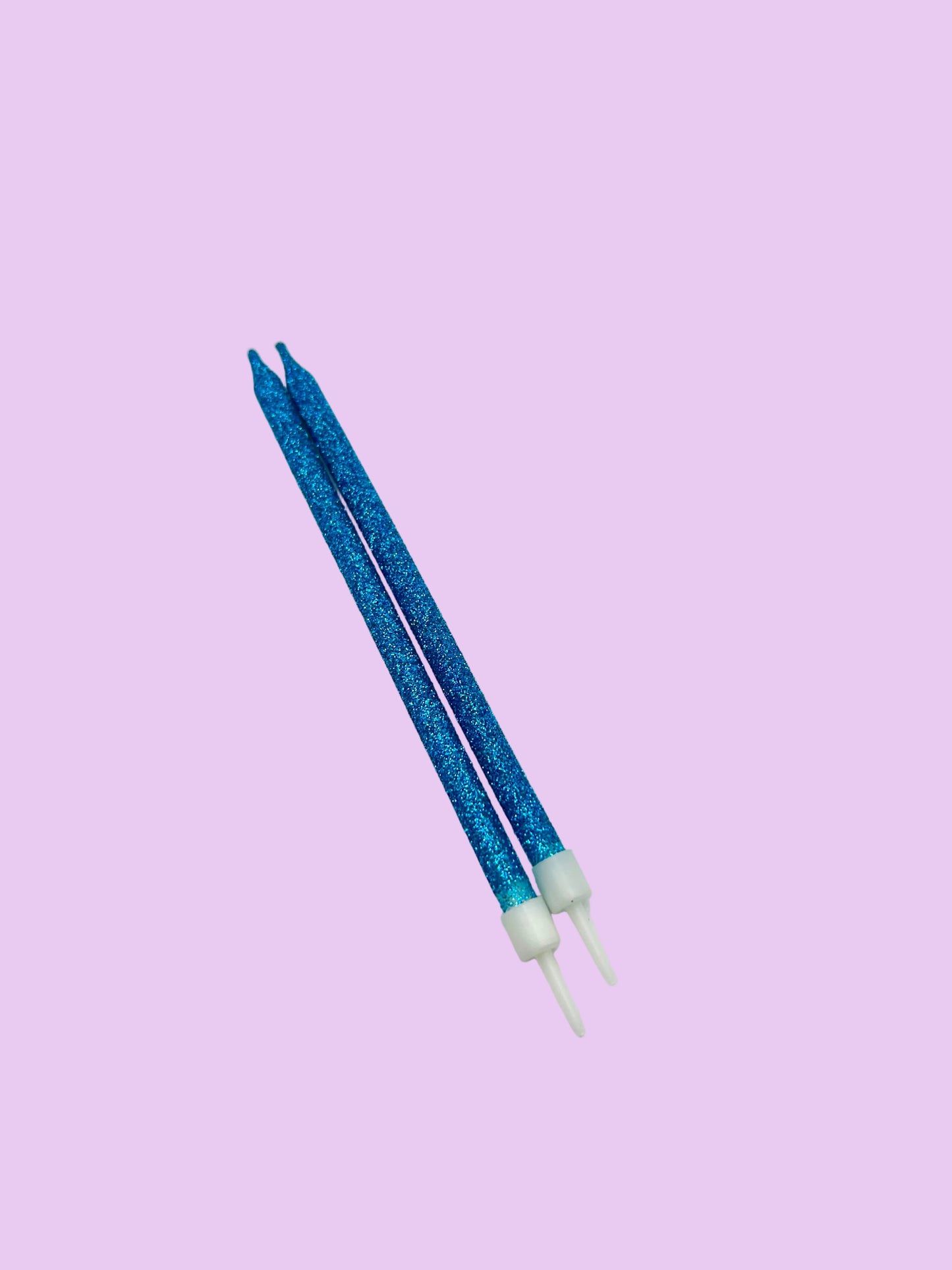 Blue Glitter Straight Candles